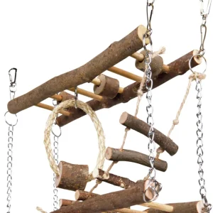 Sparpaket 2 x Trixie Hängebrücke Rindenholz Nager Spielzeug 27 x 17 x 7 cm Aktuell